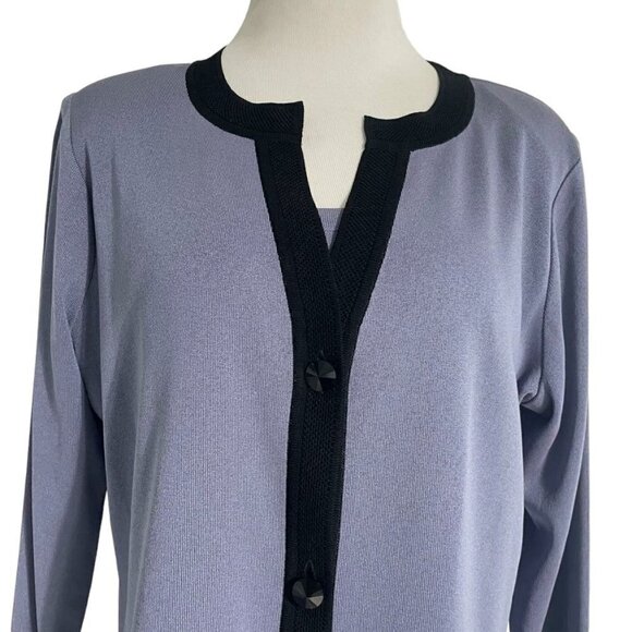 Misook XL L  Top Blouse Two Piece Set Career Colorblock Jacket Blazer Tank Top - Picture 2 of 7